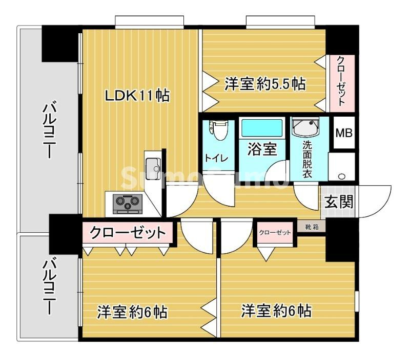 リファレンス東公園Ⅱの間取り