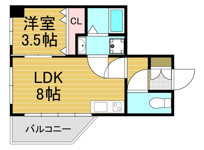 リバティ神屋の間取り