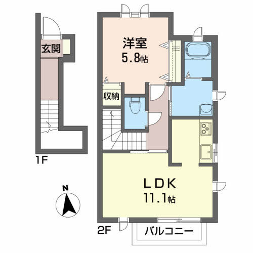 シャーメゾン八幡Ｂの間取り