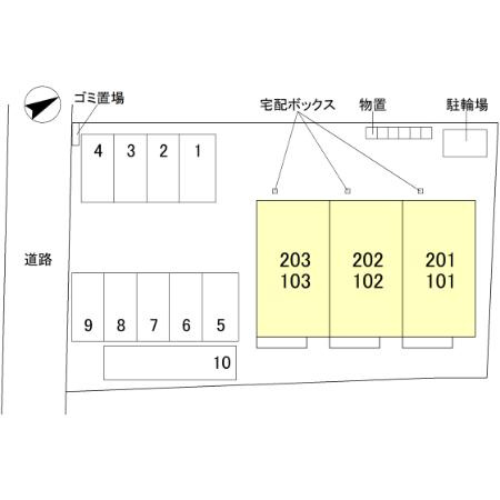 コーネル久方Ⅱの区画図