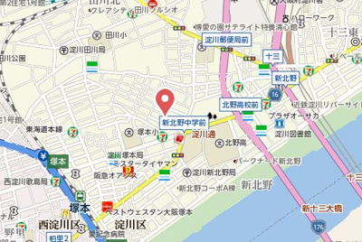 【地図】 | アスヴェル新北野モスト