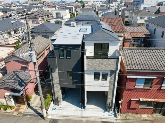 新築戸建　上平間A号棟の前面道路含む現地写真|前面道路含む現地写真です