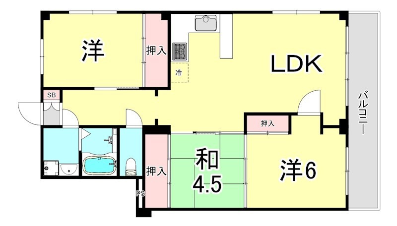ドゥエリング北夙川の間取り
