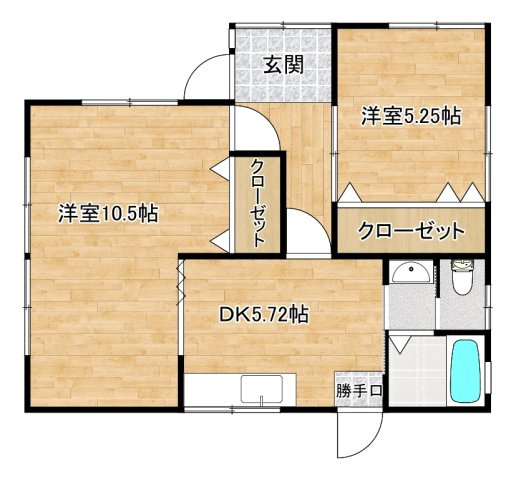 野中５丁目貸家①の間取り