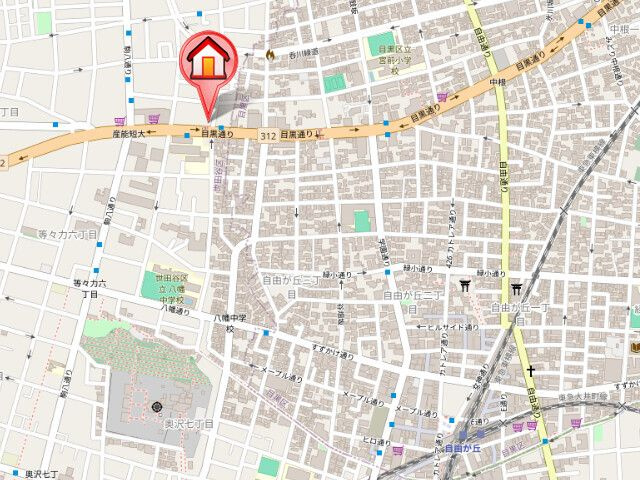 レジディア自由が丘Ⅱ の地図