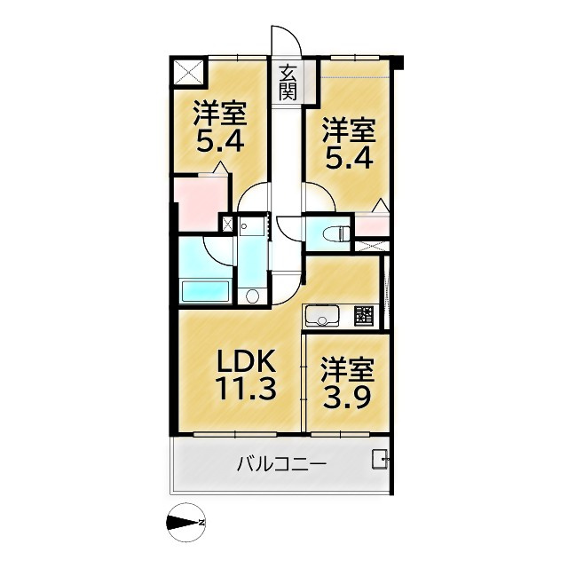 リーガル京都北白川の間取り