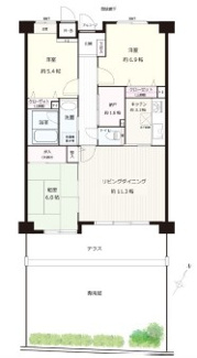 【間取り】 | ヴェール牛田 | 専用庭付　収納豊富　ファミリーにおススメの間取り