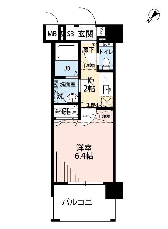 アレクサス　ラ・ストラーダ　6階の間取り