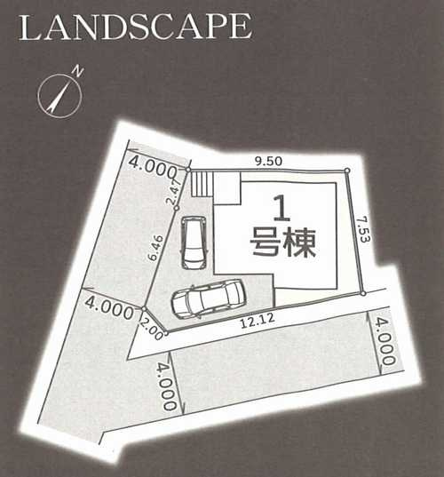 大和市上和田第2　新築戸建全1棟　1号棟の区画図