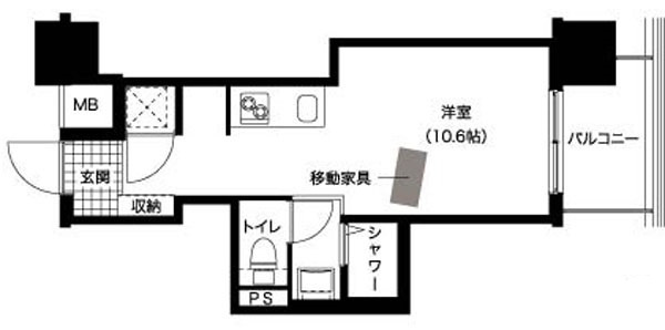 レジディア西新の間取り