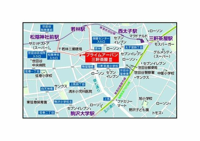レジデンス三軒茶屋スクエアの地図