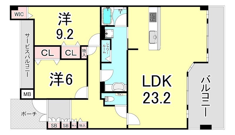 名次町ロジュマンの間取り
