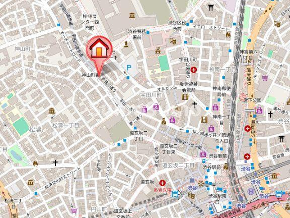 レジディア渋谷の地図|居間です