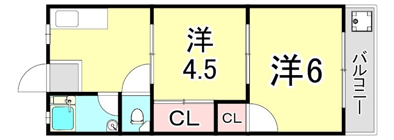 寿コーポの間取り