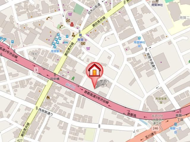レジディア用賀の地図| 