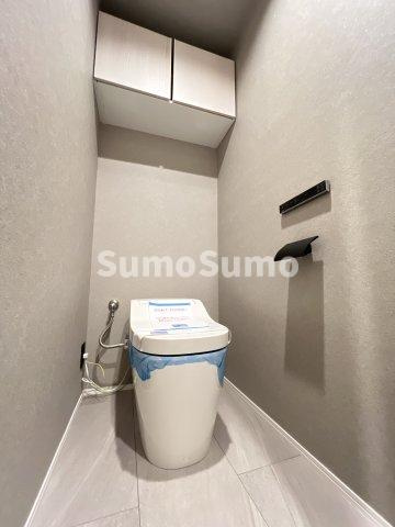 レジディア祐天寺のトイレ|落ち着いた色調のトイレです