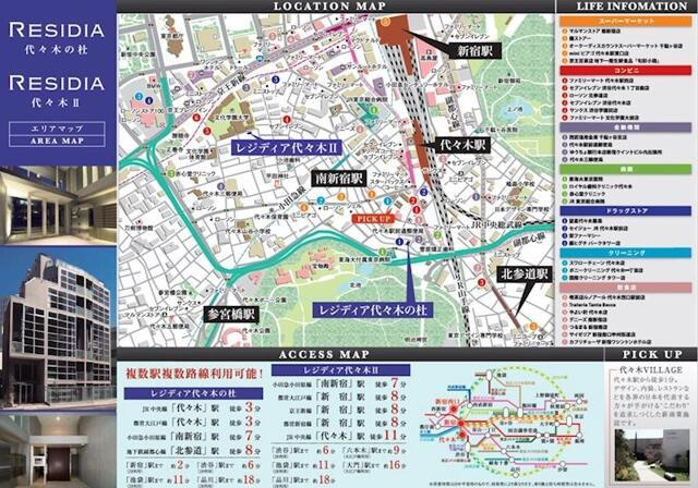 レジディア代々木Ⅱの地図