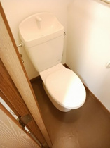 落ち着いた色調のトイレです