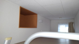 開放的な寝室です