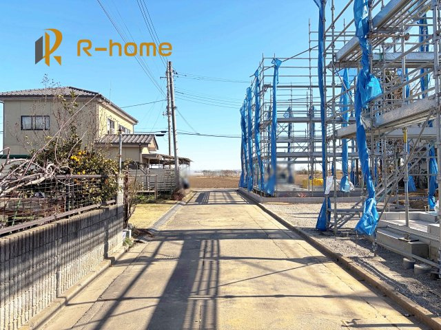 鉾田市舟木第1　新築戸建て　1号棟の前面道路含む現地写真|周辺環境も併せて案内致します♪
ぜひ現地へお越しください♪