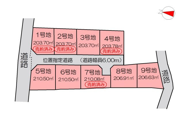 丹波市氷上町石生の売地の区画図