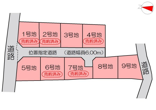 丹波市氷上町石生の売地の区画図