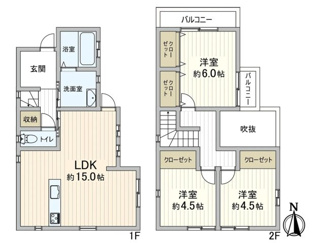 【間取り】 | 西宮市　日野町　中古戸建