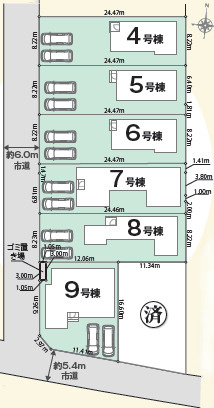 【区画図】 | 焼津市下小田中町第1期　新築戸建　5号棟 | 2台並列駐車可能！ゆったりスペースで、駐車も楽ちん♪