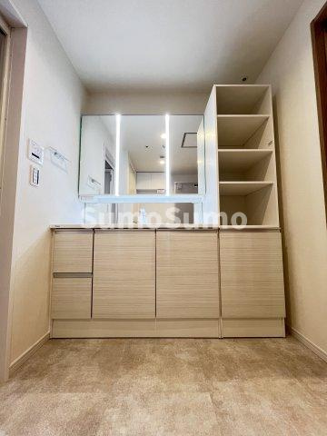 渋谷プロパティータワーの独立洗面台|独立洗面化粧台が付いています