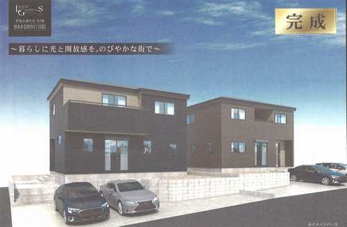 厚木市毛利台３丁目第2　新築戸建全2棟　2号棟の外観パース