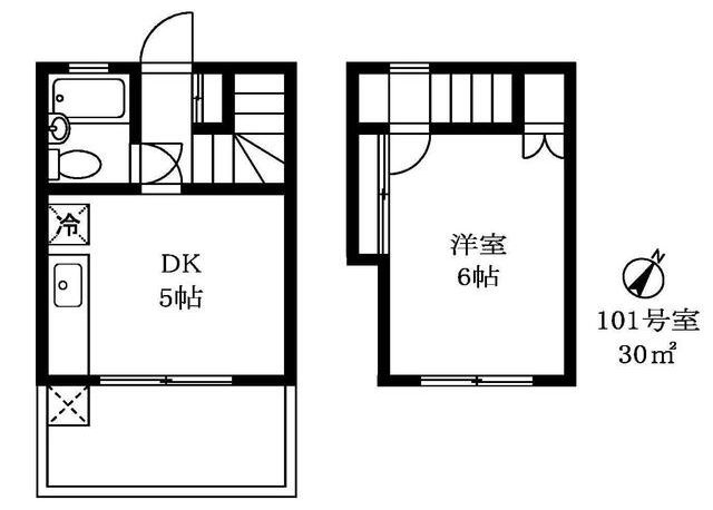 野沢メゾネットの間取り