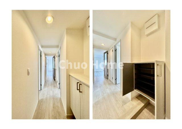 ディナ・スカーラお花茶屋の玄関|【玄関】玄関にはシューズクローゼットを設置しておりますのでいつでもスッキリりとした空間を保てます。玄関周りを清潔に使うのはとても大事なことですよね。