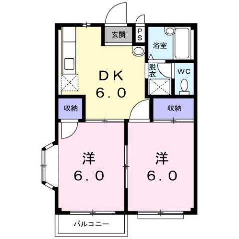 アサヒコーポＣの間取り