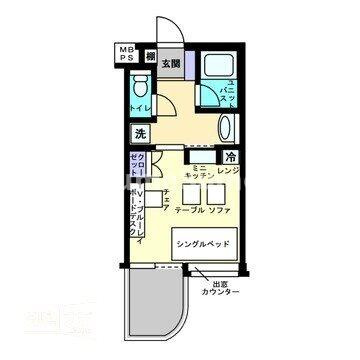 アルファコンフォート福岡西新の間取り