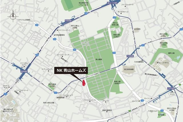 ＮＫ青山ホームズの地図