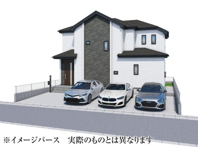 横浜市港南区下永谷５丁目 新築戸建て【仲介手数料無料】カースペース3台の外観パース