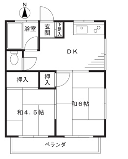【間取り】 | 第5飯塚ハイツ