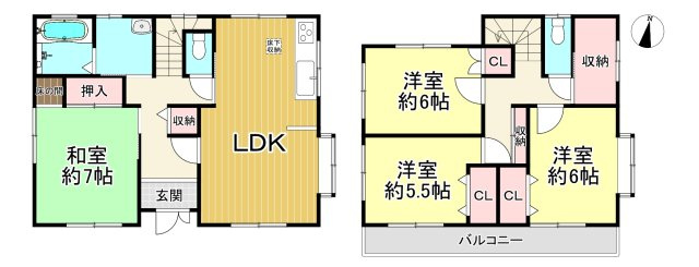 知多市にしの台2丁目の間取り|4LDK☆