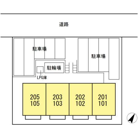 メゾンコリンベールAの区画図