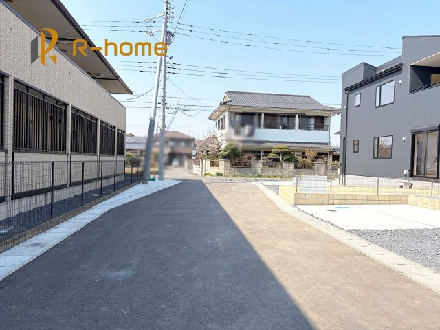 ひたちなか市田彦10期　新築戸建て　1号棟の前面道路含む現地写真|周辺環境も併せて案内致します♪
ぜひ現地へお越しください♪