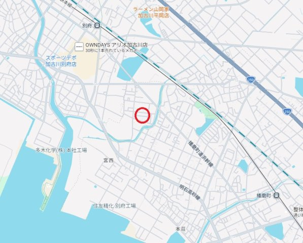 加古郡播磨町宮西1丁目　　山陽電鉄「別府駅」徒歩13分の地図
