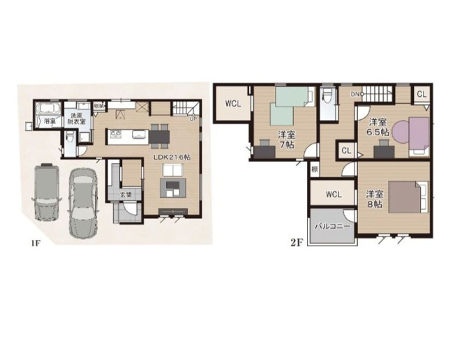 【間取り】 | 高知市愛宕山南町/３区画 | １号地