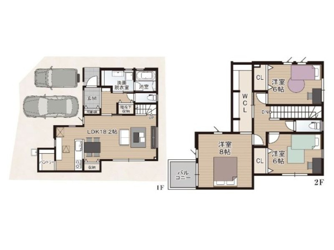 【間取り】 | 高知市愛宕山南町/３区画 | ２号地