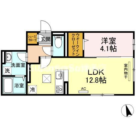 ジュネス大橋駅前の間取り