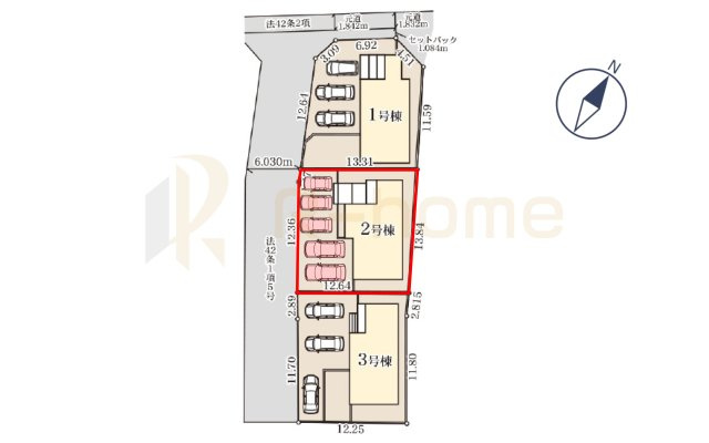 ひたちなか市田彦10期　新築戸建て　2号棟の区画図|大きなお買い物だからこそ、メリット・デメリットを伝えさせて頂きます。
R-homeにお任せください♪