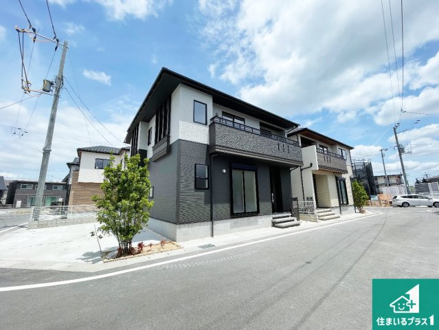 大津市雄琴　第2期　新築一戸建ての外観|周辺は落ち着いた街並みの住宅地！子育てがしやすい住環境です！気になることがありましたら、お気軽にお問い合わせください！
