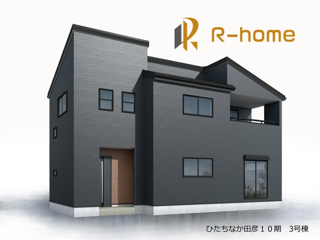 ひたちなか市田彦10期　新築戸建て　3号棟の外観パース|2026年3月完成予定！近隣の同仕様完成物件をご見学いただけます♪