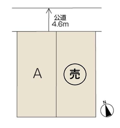 小牧市大字北外山　新築戸建　A棟の区画図|駐車場並列３台可（車種による）