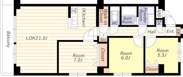 【間取り】 | メゾン第２新大阪 | 東南角部屋・陽当り＆眺望良好・Ｒ８年１月室内リフォーム済・室内改装履歴有・専有面積広々84平米