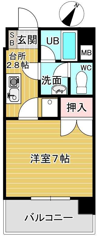 天神南ロイヤルハイツの間取り